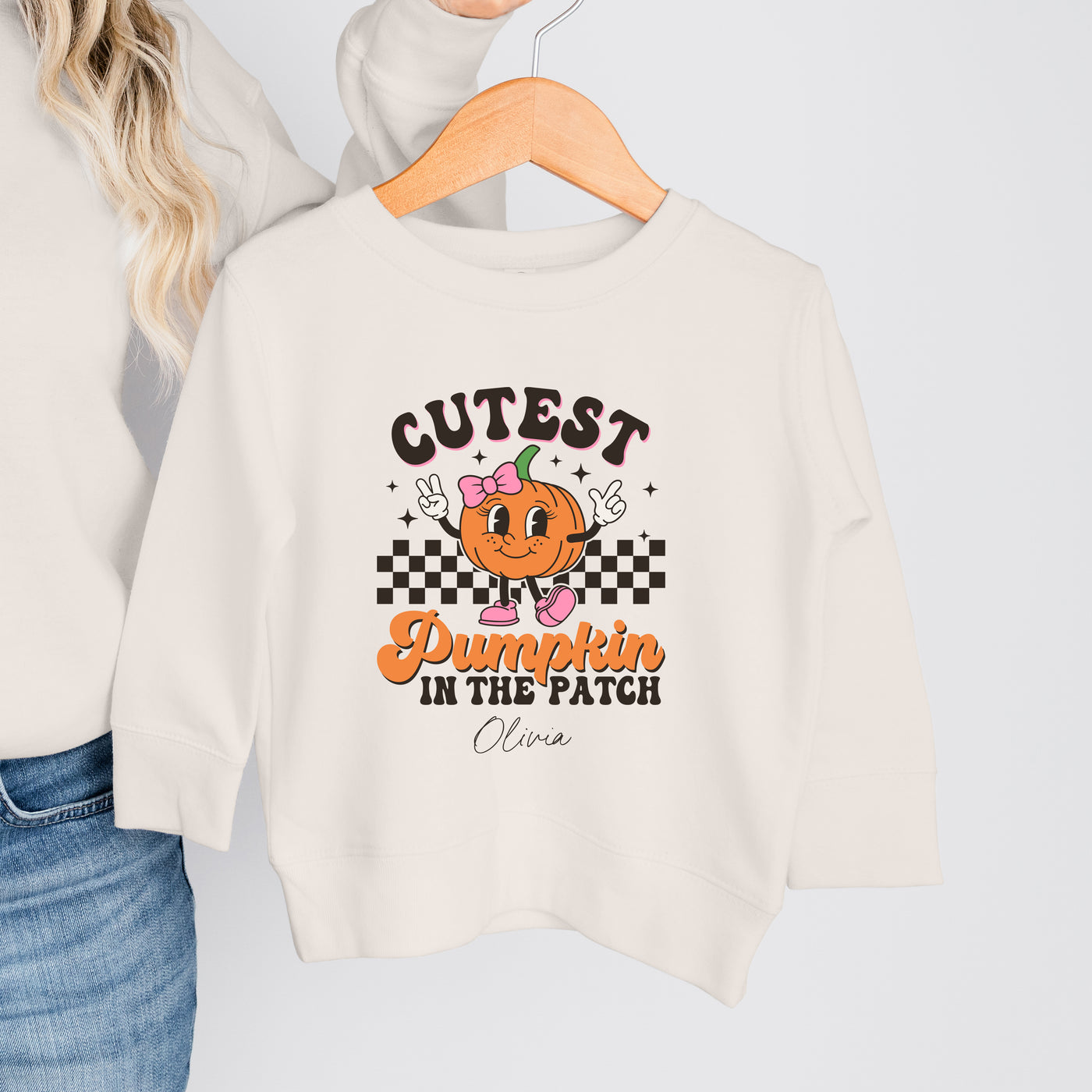 Kids Cutest Pumpkin in the Patch Personalised Sweatshirt