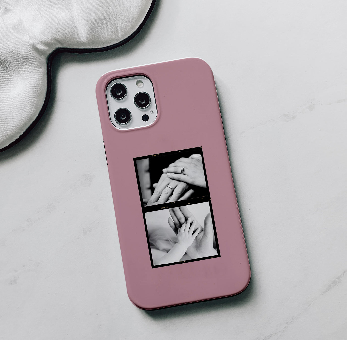 Personalised Phone Case | Photo Strip in Dusty Pink