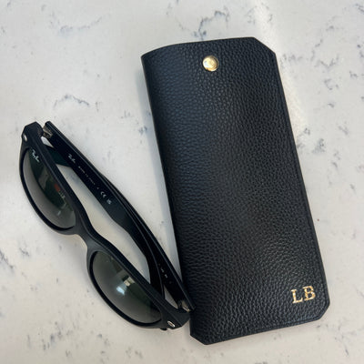 Pebble Leather Glasses Case