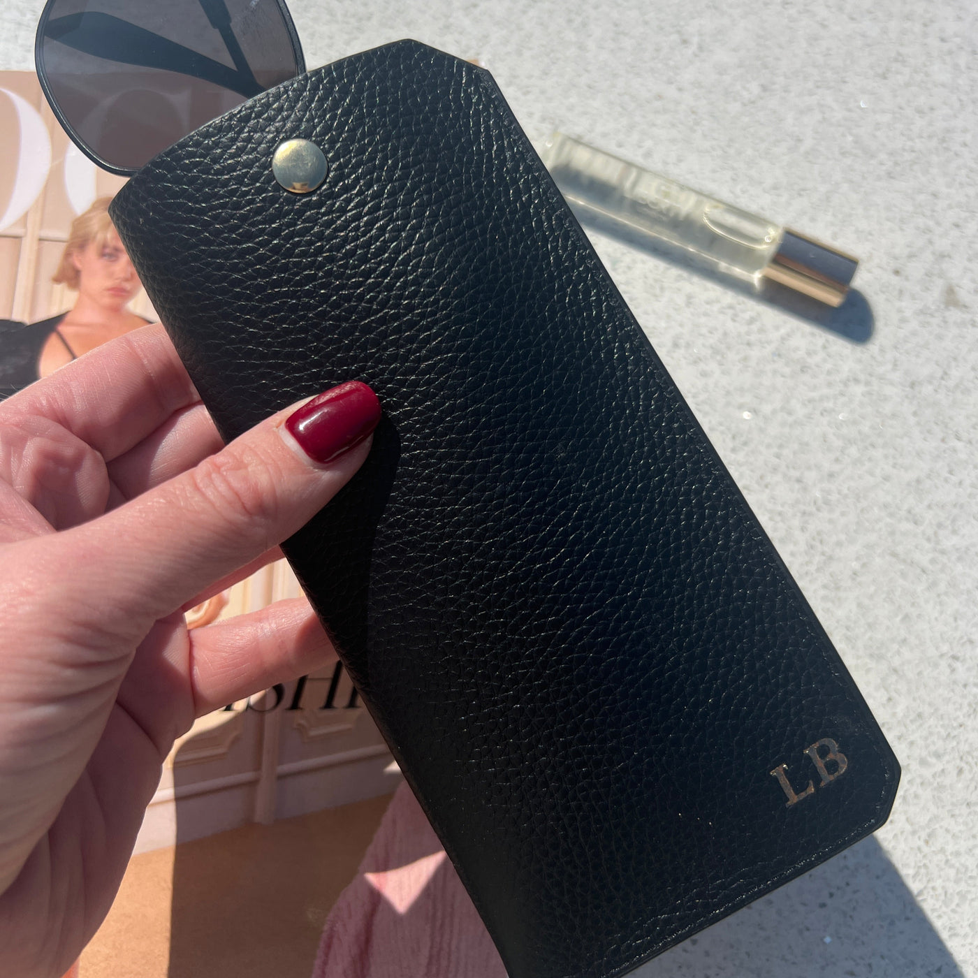 Pebble Leather Glasses Case