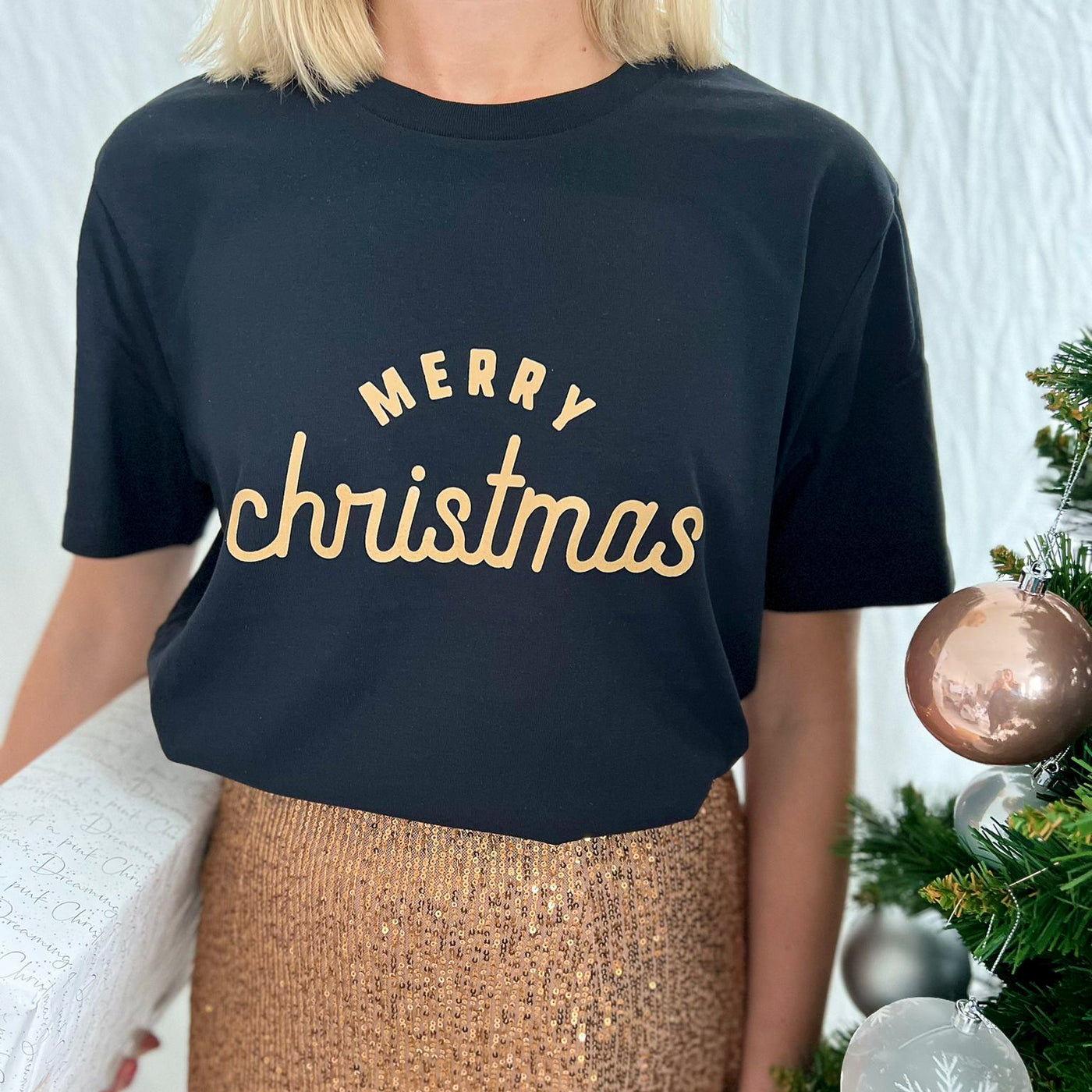 Merry Christmas T-Shirt | Black