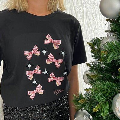 Festive Bow T-shirt | Black