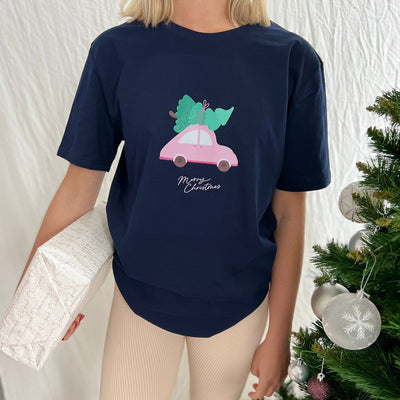Christmas Car T-shirt | Navy