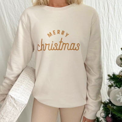 Merry Christmas Sweatshirt | Cream