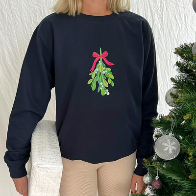 Mistletoe Sweatshirt | Navy