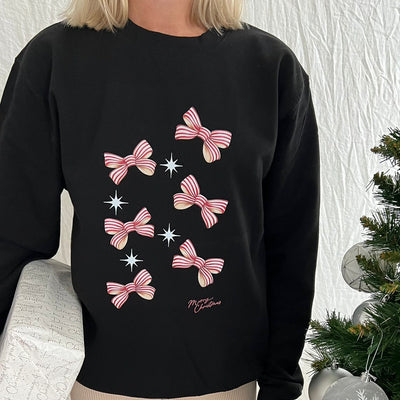 Festive Bow Sweatshirt | Black