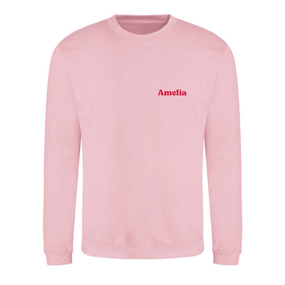 Kids Personalised Sweatshirt | Pink
