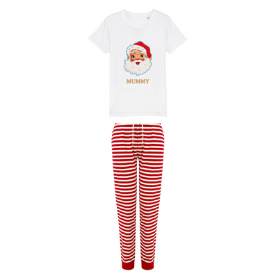 Retro Santa Personalised Christmas Pyjamas | Women