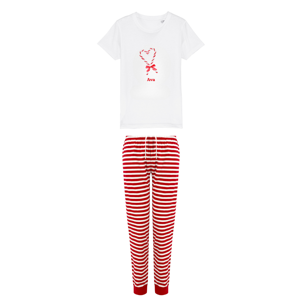Candy Cane Personalised Christmas Pyjamas | Kids