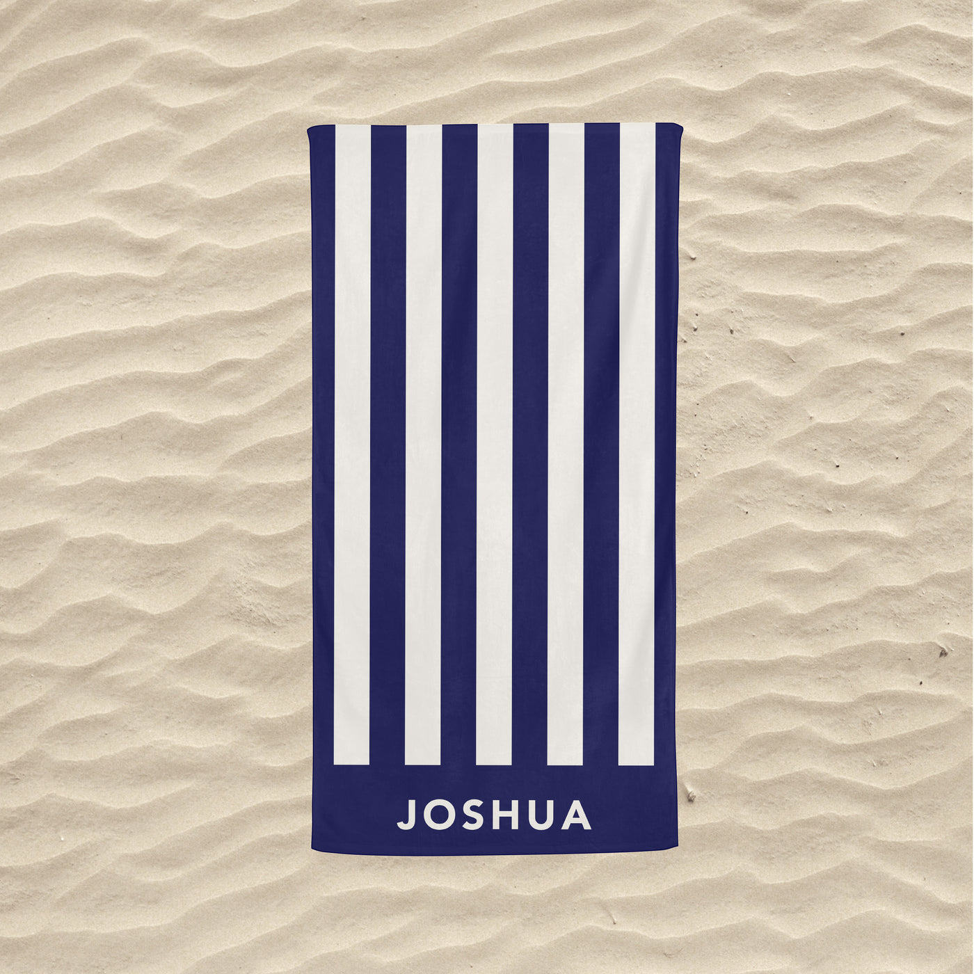 Personalised Towel | Navy Stripe