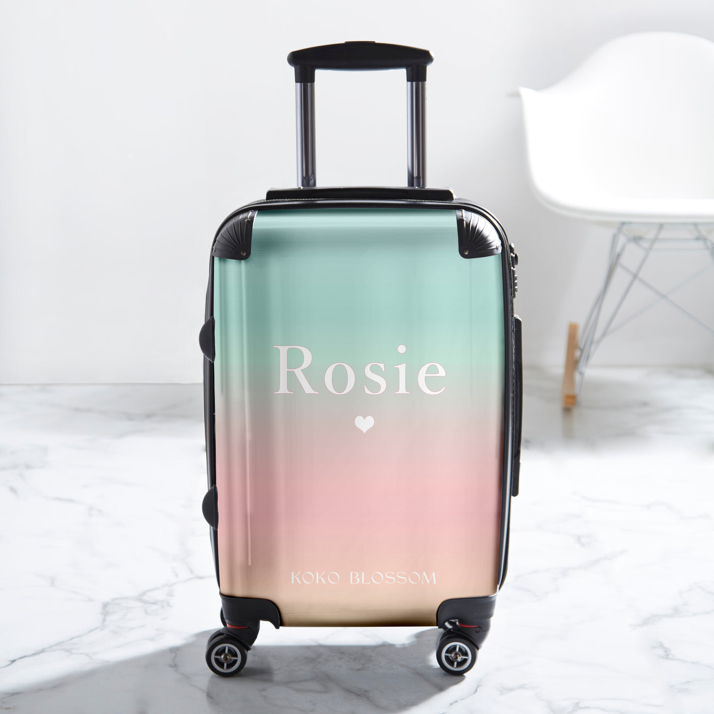 Kids Personalised Suitcase | Rainbow Ombre