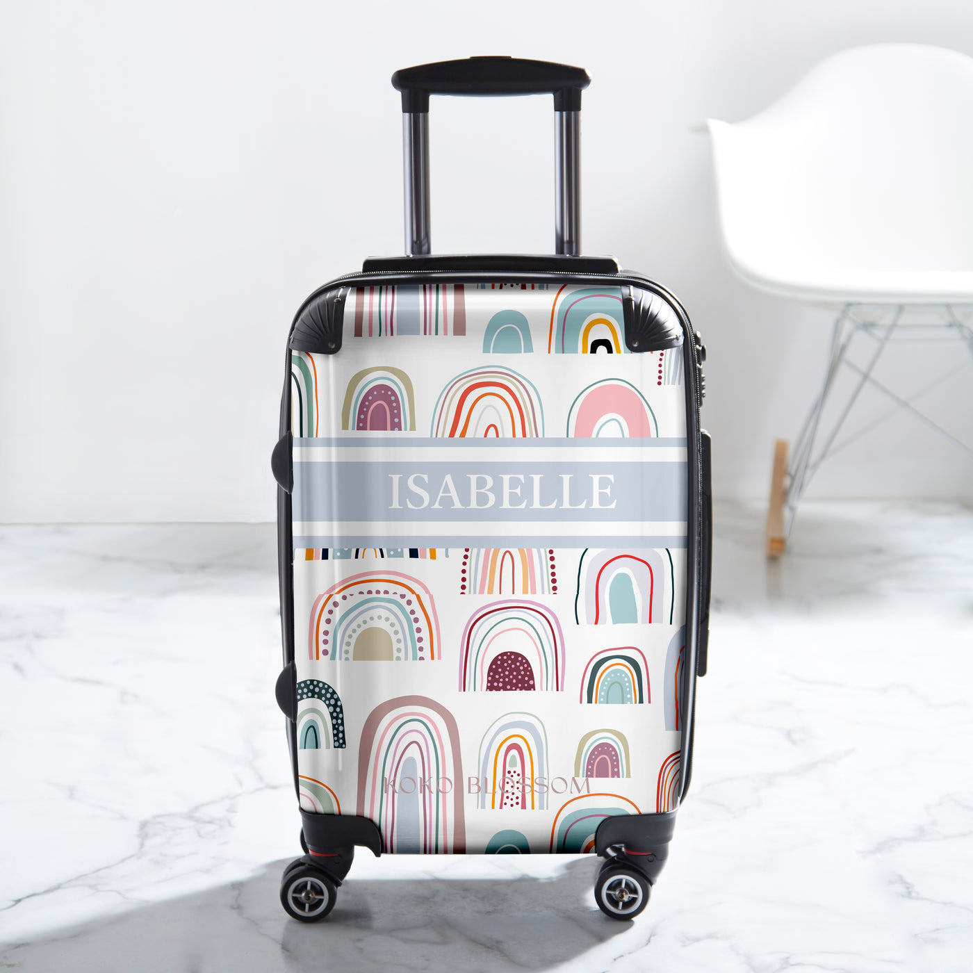 Kids Personalised Suitcase | Pastel Rainbow