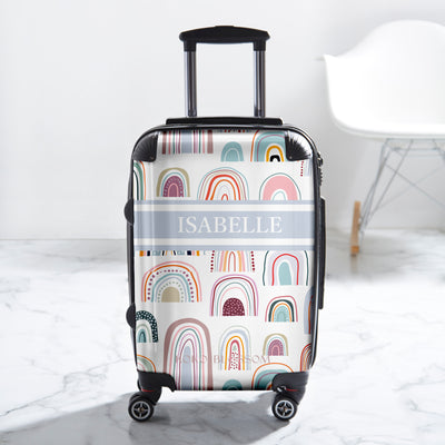 Kids Personalised Suitcase | Pastel Rainbow