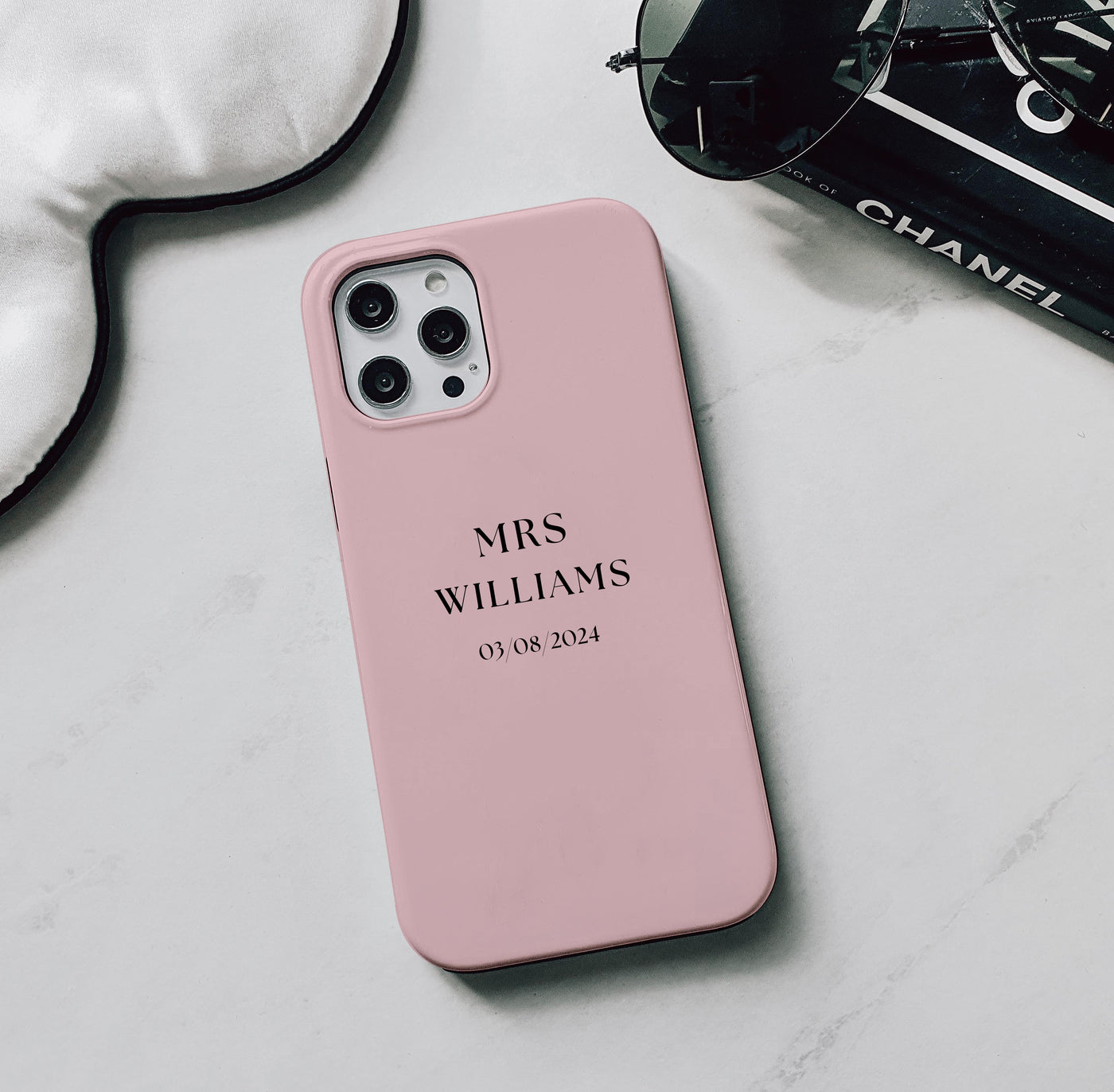 Limited Edition Personalised Phone Case | Newlyweds in Blush