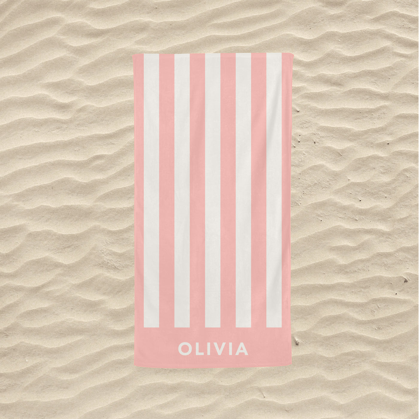 Personalised Towel | Pink Stripe