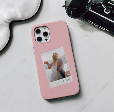 Limited Edition Personalised Phone Case | Polaroid in Blush