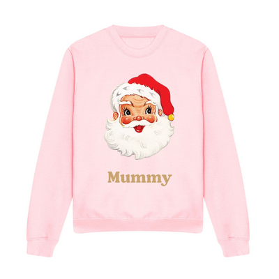 Personalised Retro Santa Sweatshirt | Pink