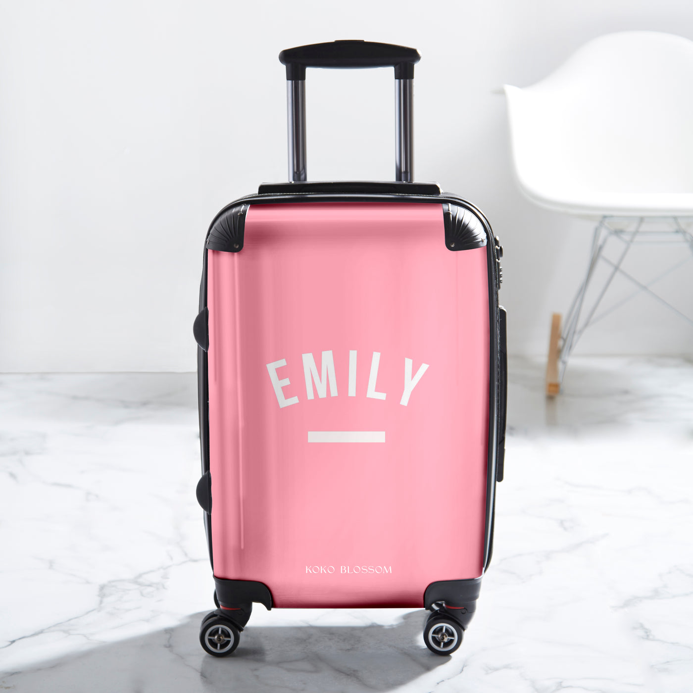 Kids Personalised Suitcase Candyfloss Pink - Main Image