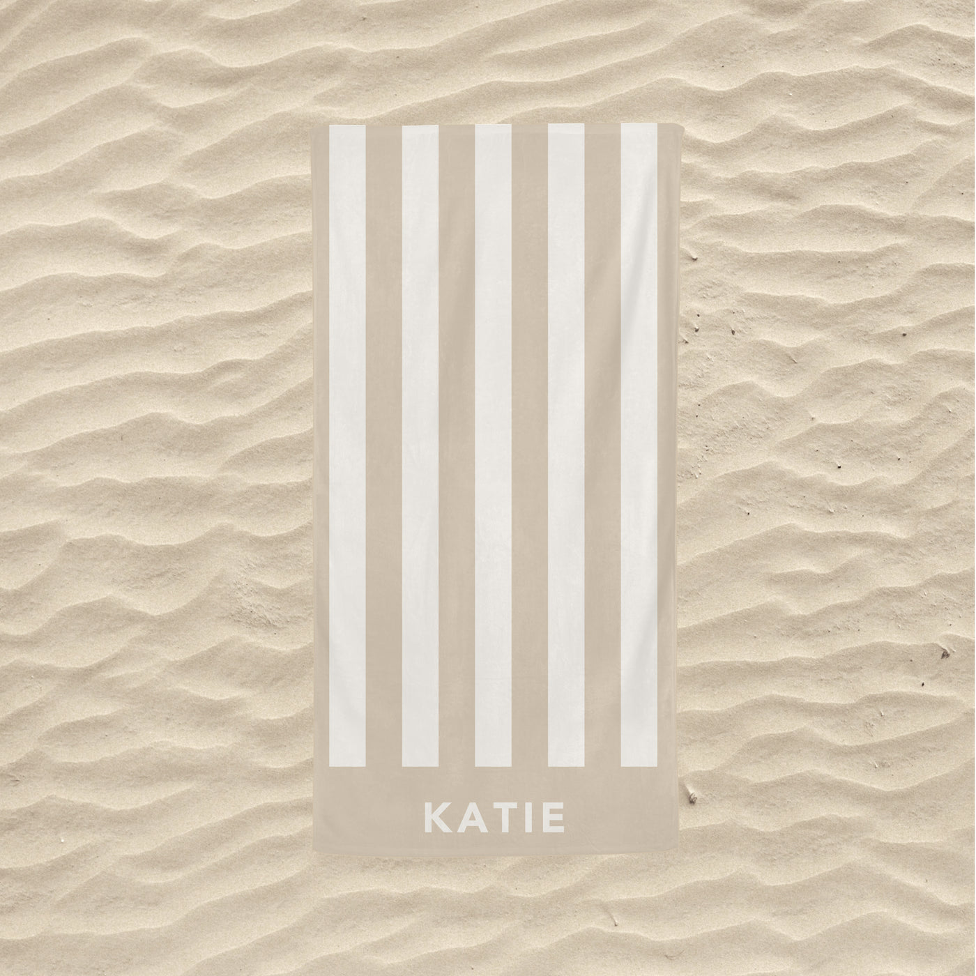 Personalised Towel | Sand Stripe