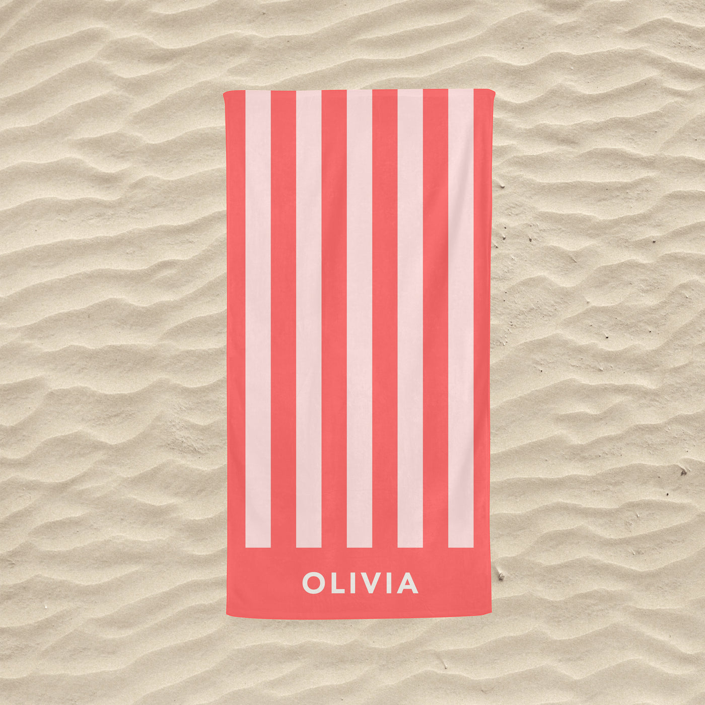 Personalised Towel | Watermelon Stripe