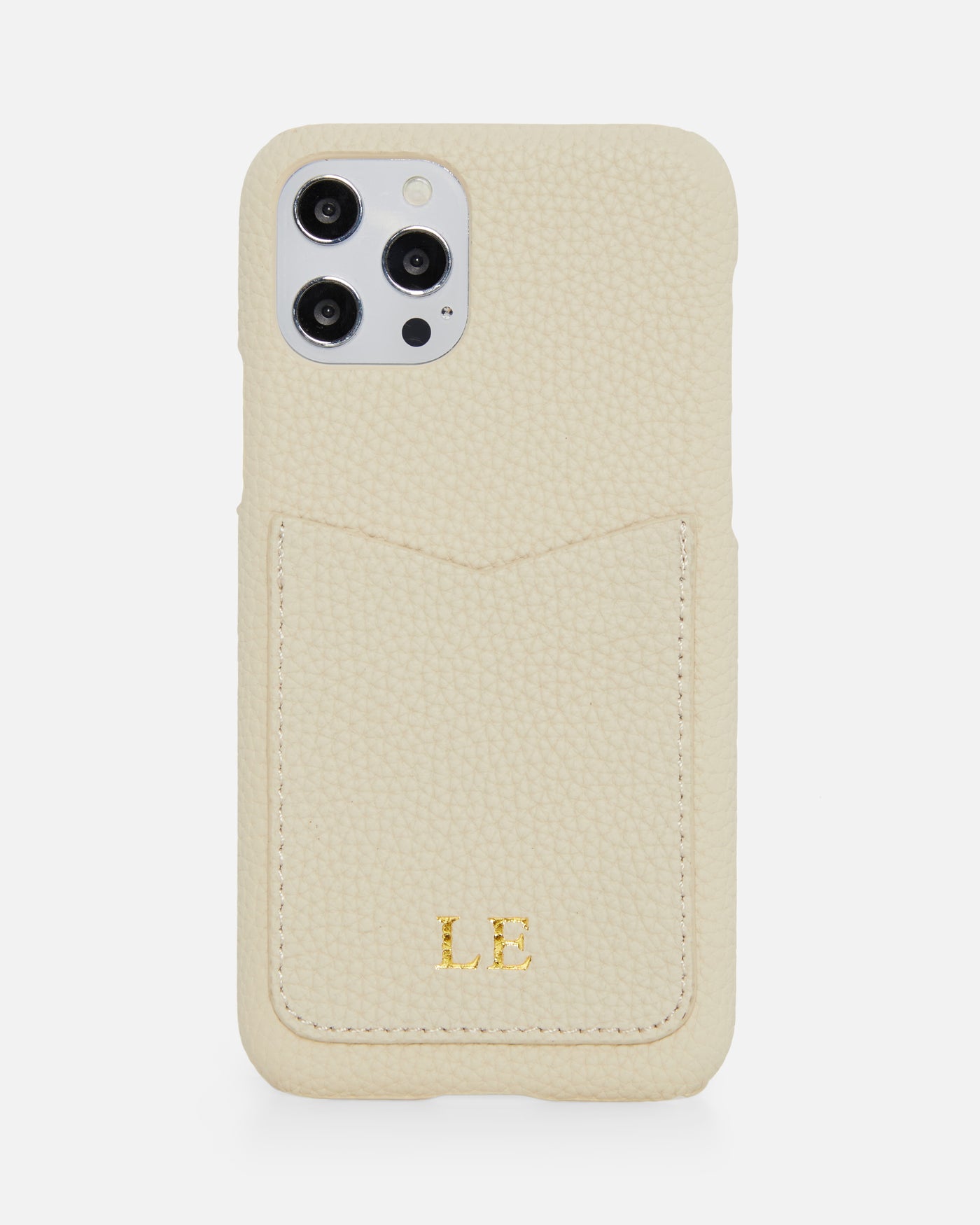 Embossed Pocket Phone Case in Vanilla