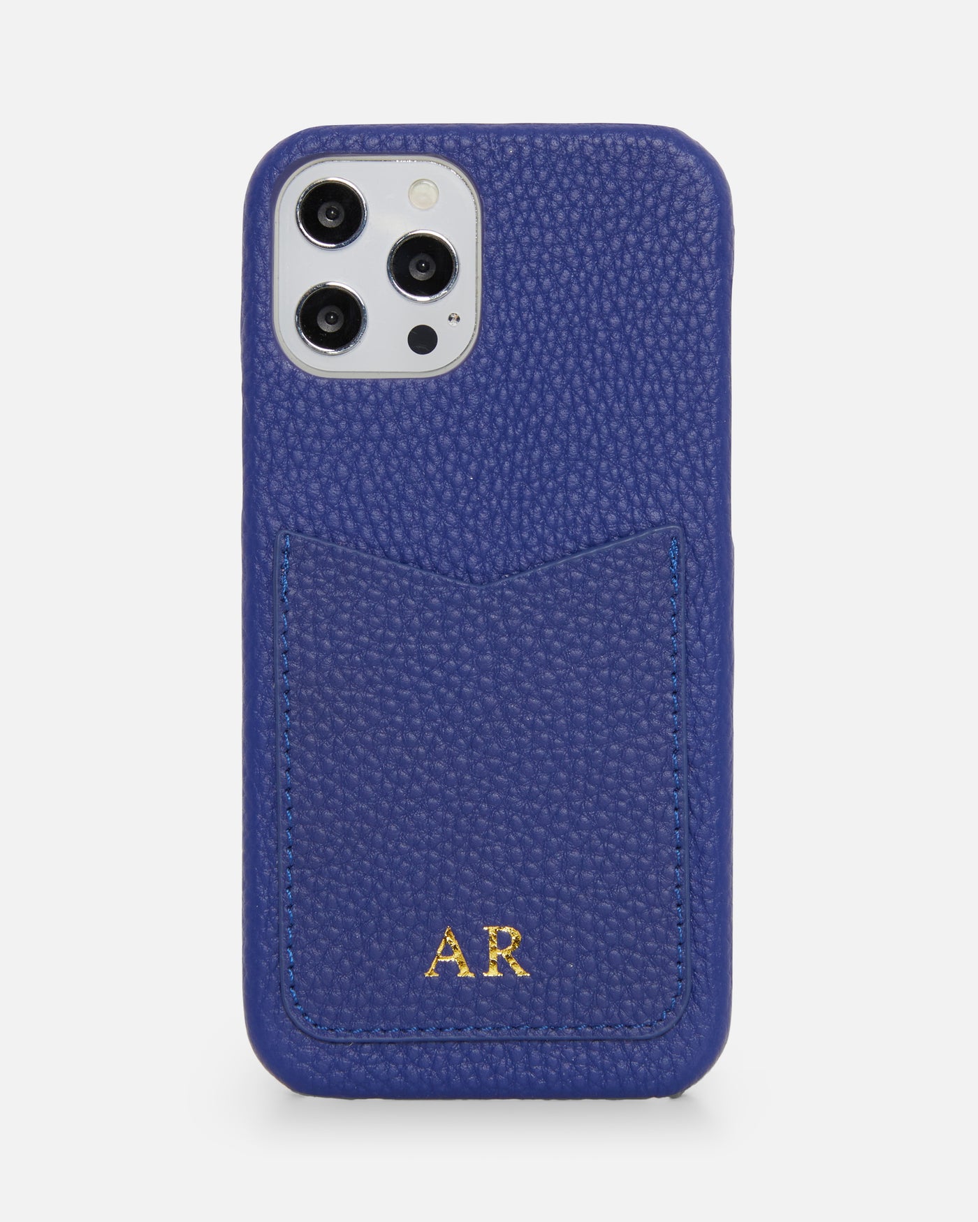 Embossed Pocket Phone Case in Lapis Blue