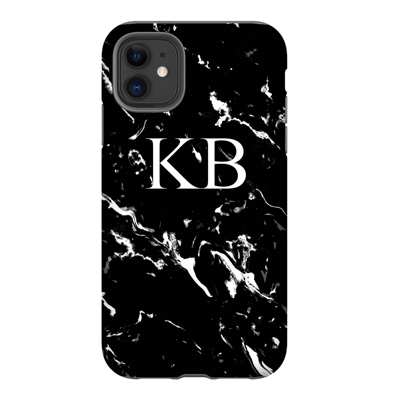 Personalised Phone Case | Black Marble