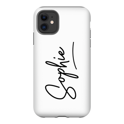 Personalised Phone Case | Signature in White