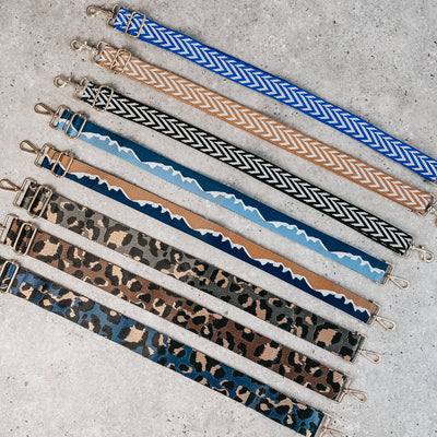 collection of interchangeable bag straps