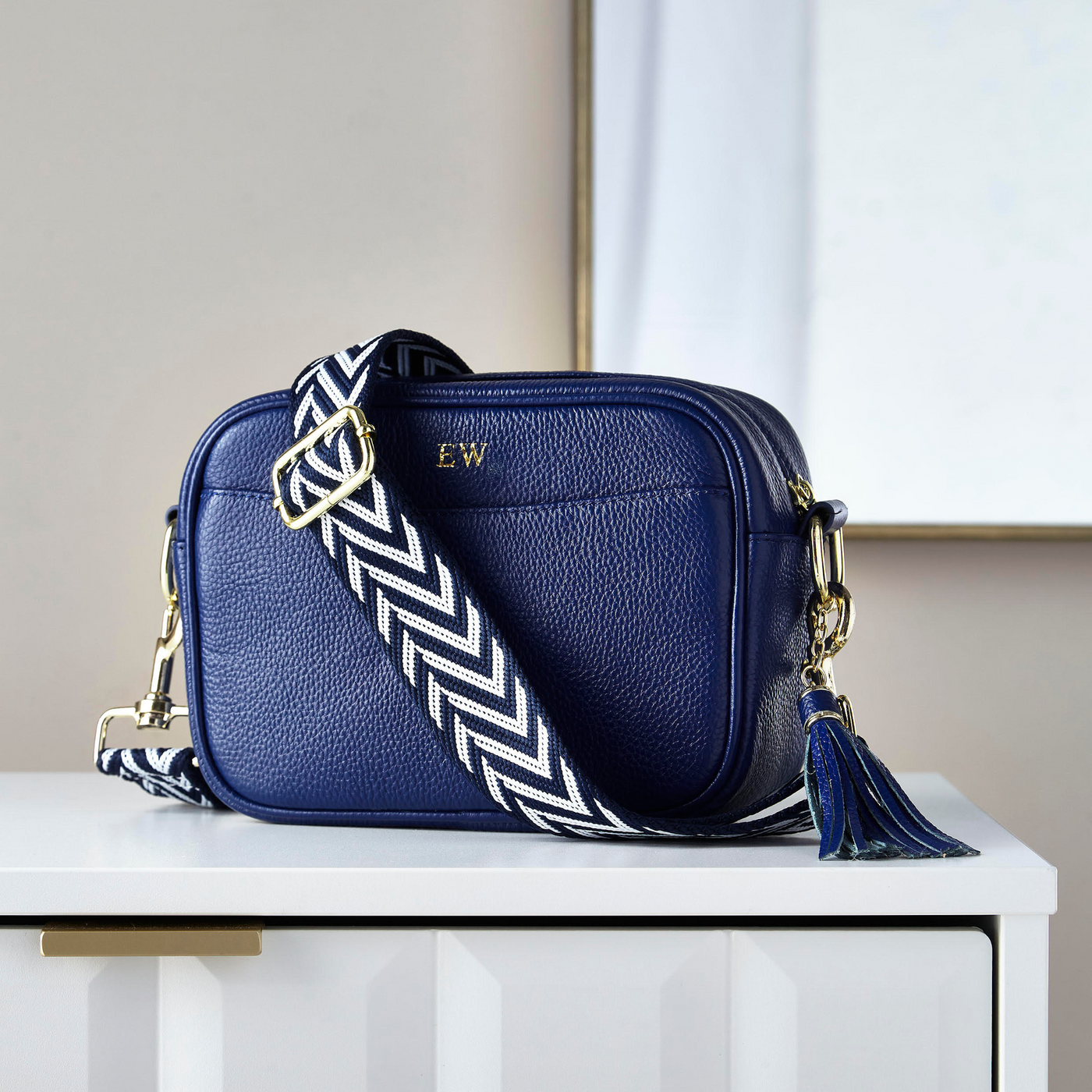 Pippa Crossover Bag with Interchangeable Strap - Lapis Blue
