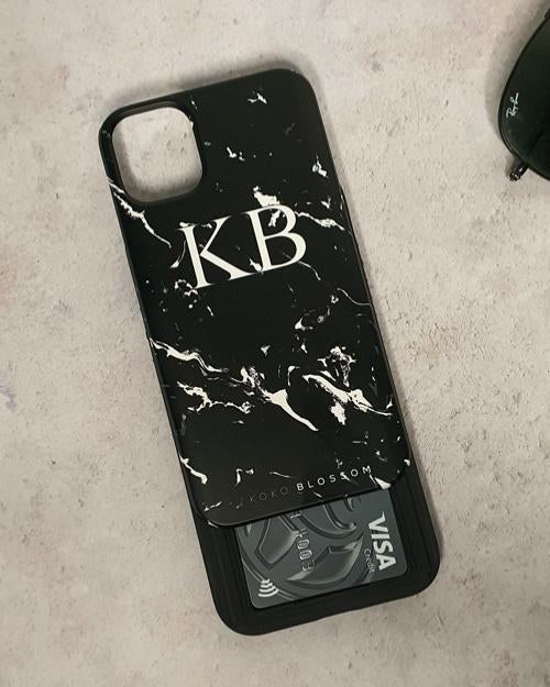 black  marble phone case