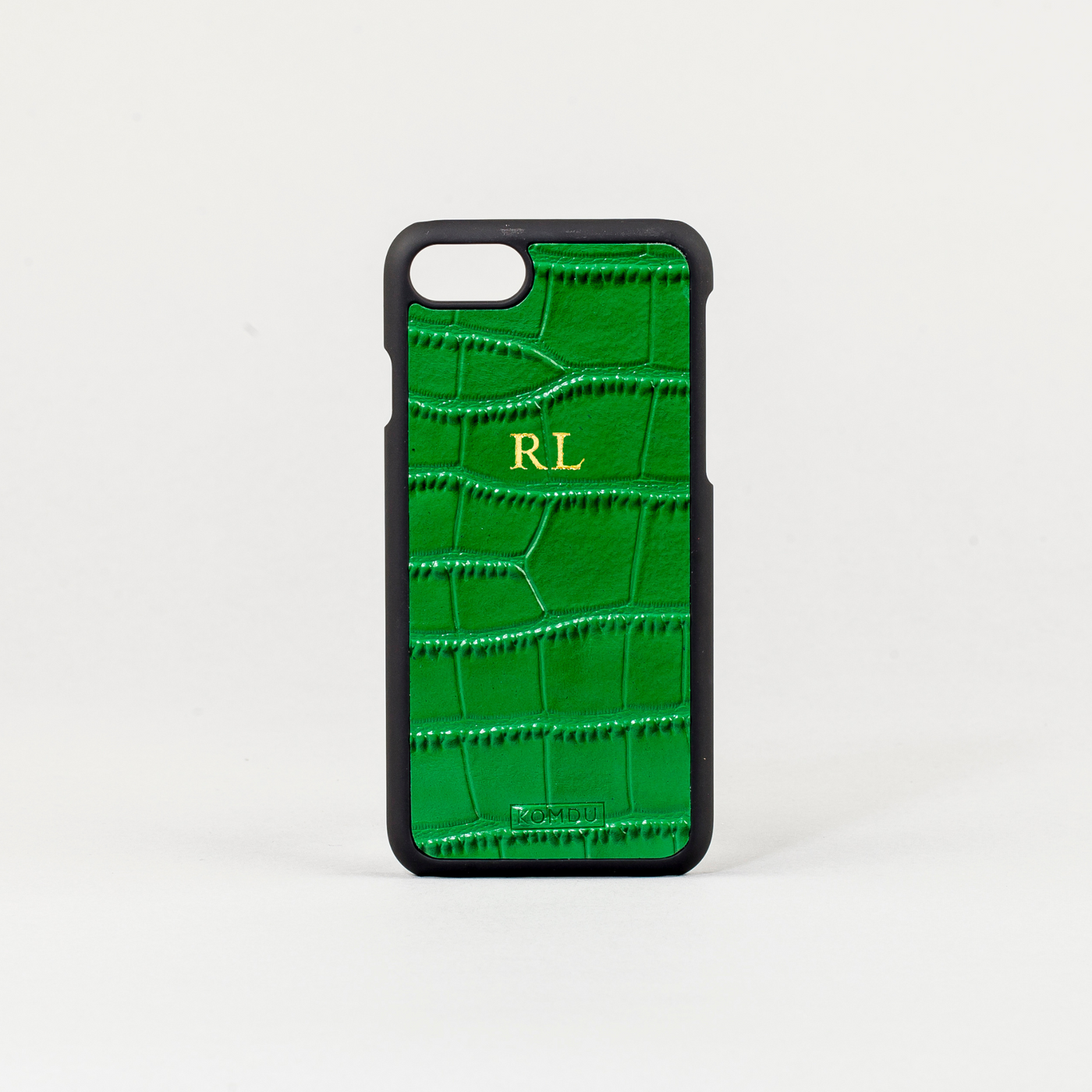 Mock Croc Leather Phone Case | Green