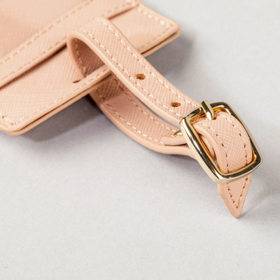 Personalised Luggage Tag | Blush Saffiano Leather