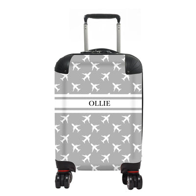 Kids Personalised Suitcase | Fly Away Grey