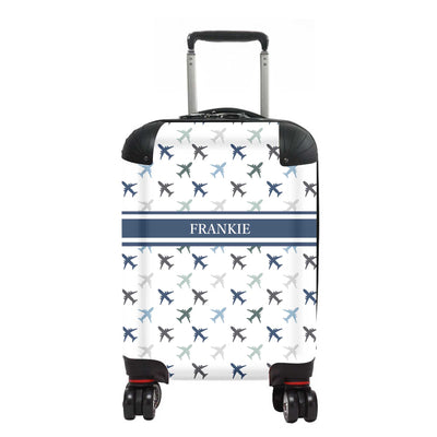 Kids Personalised Suitcase | Fly Away White