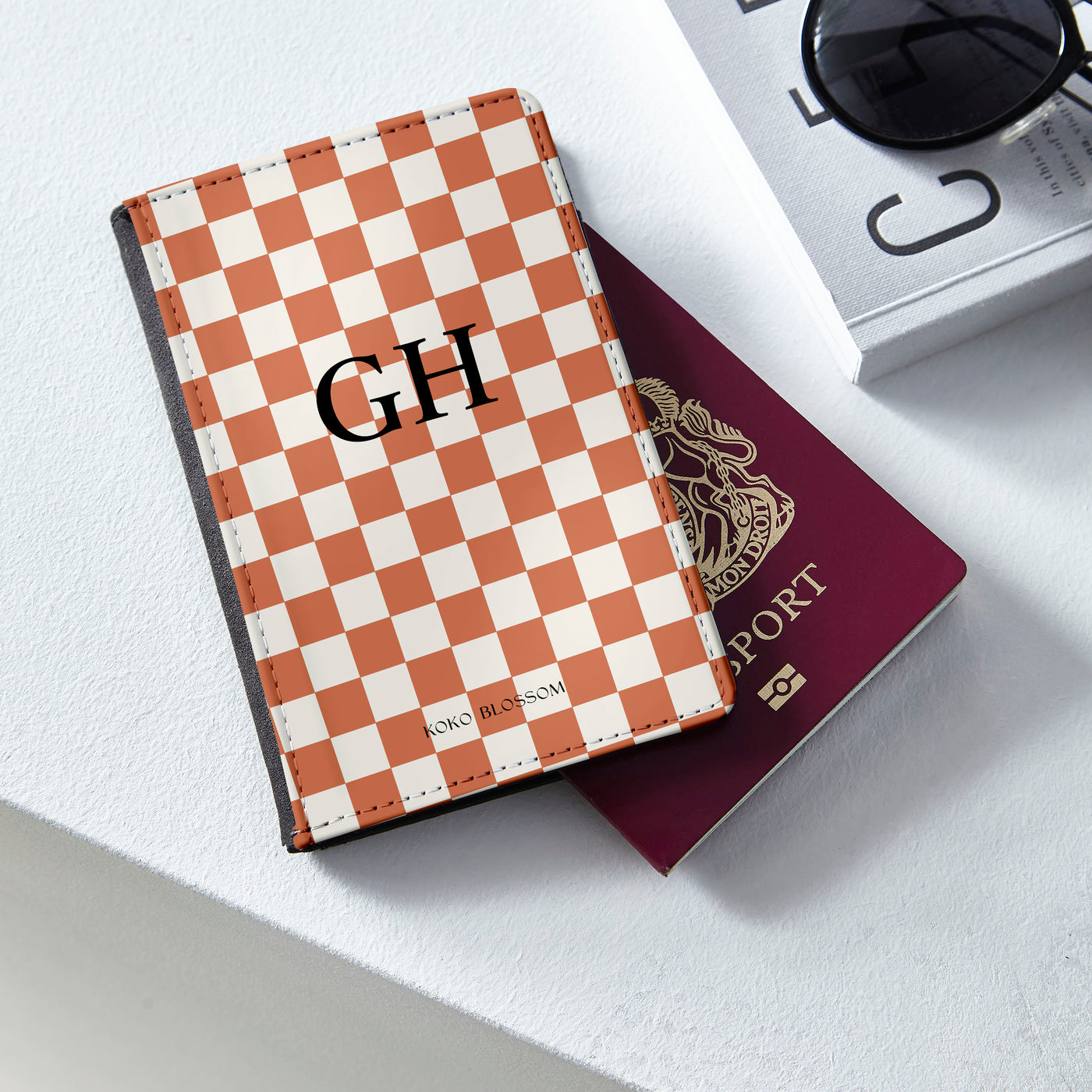 Personalised Passport Holder | Check in Caramel