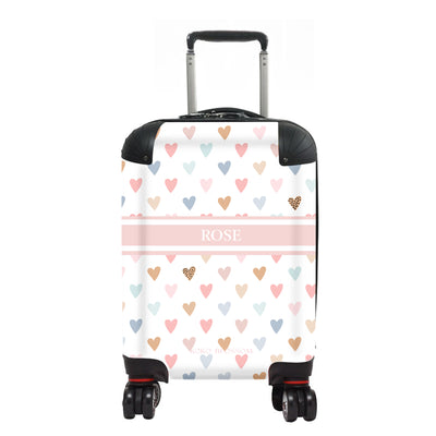 Kids Personalised Suitcase | Cute Hearts