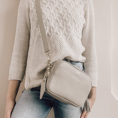 Pippa Crossover Bag with Interchangeable Strap - Stone