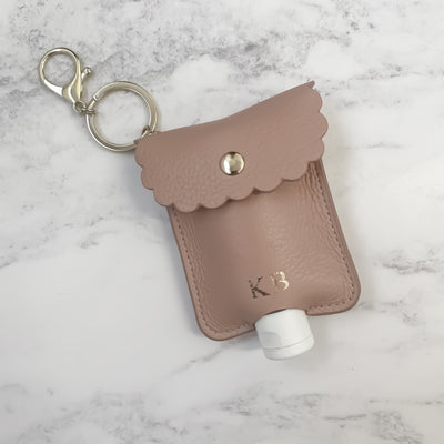pink personalised hand sanitiser pouch