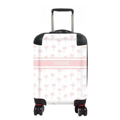 Kids Personalised Suitcase | Palm in Pink