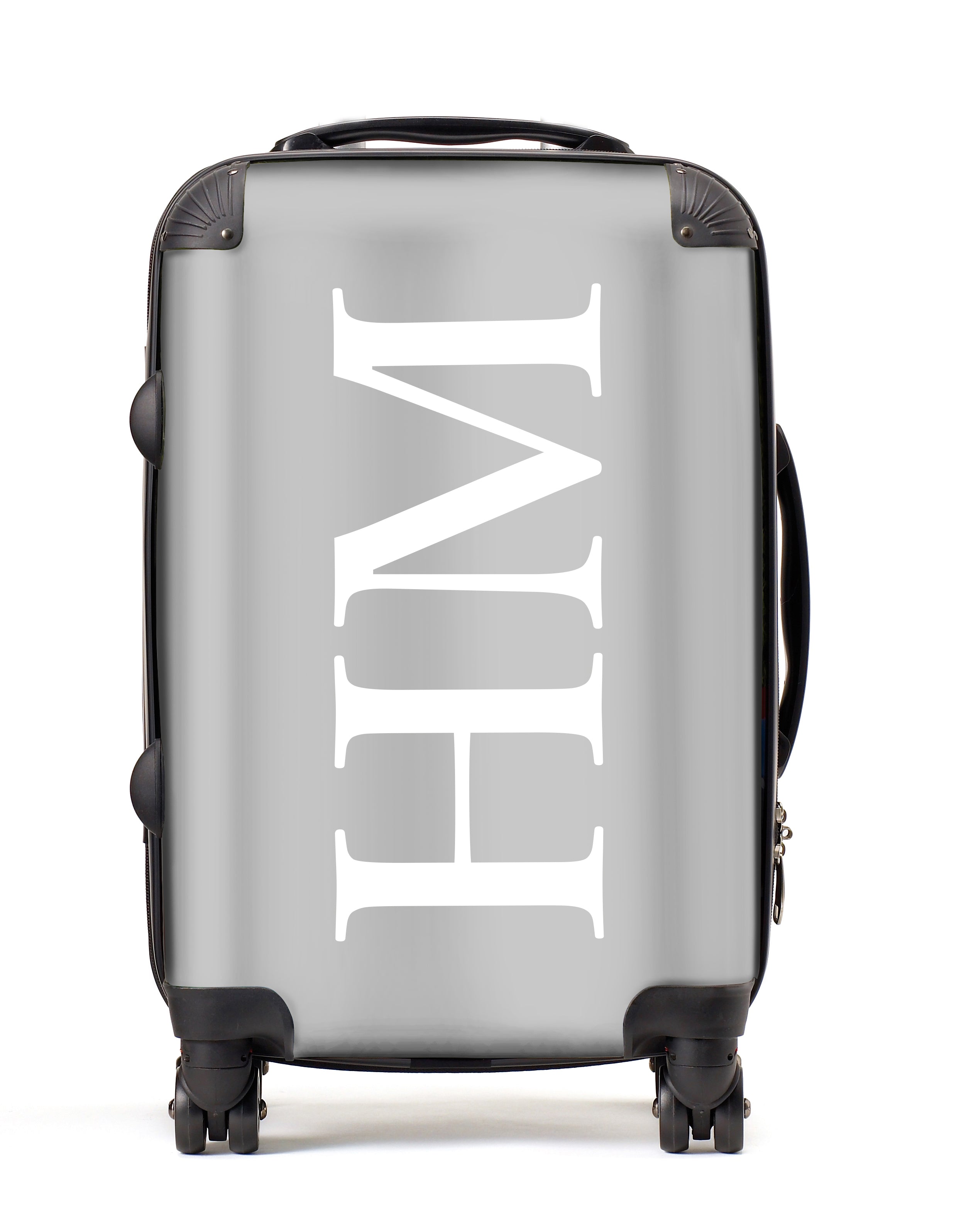 Personalised Suitcase | Dove Monogram | Light Grey Suitcase ...