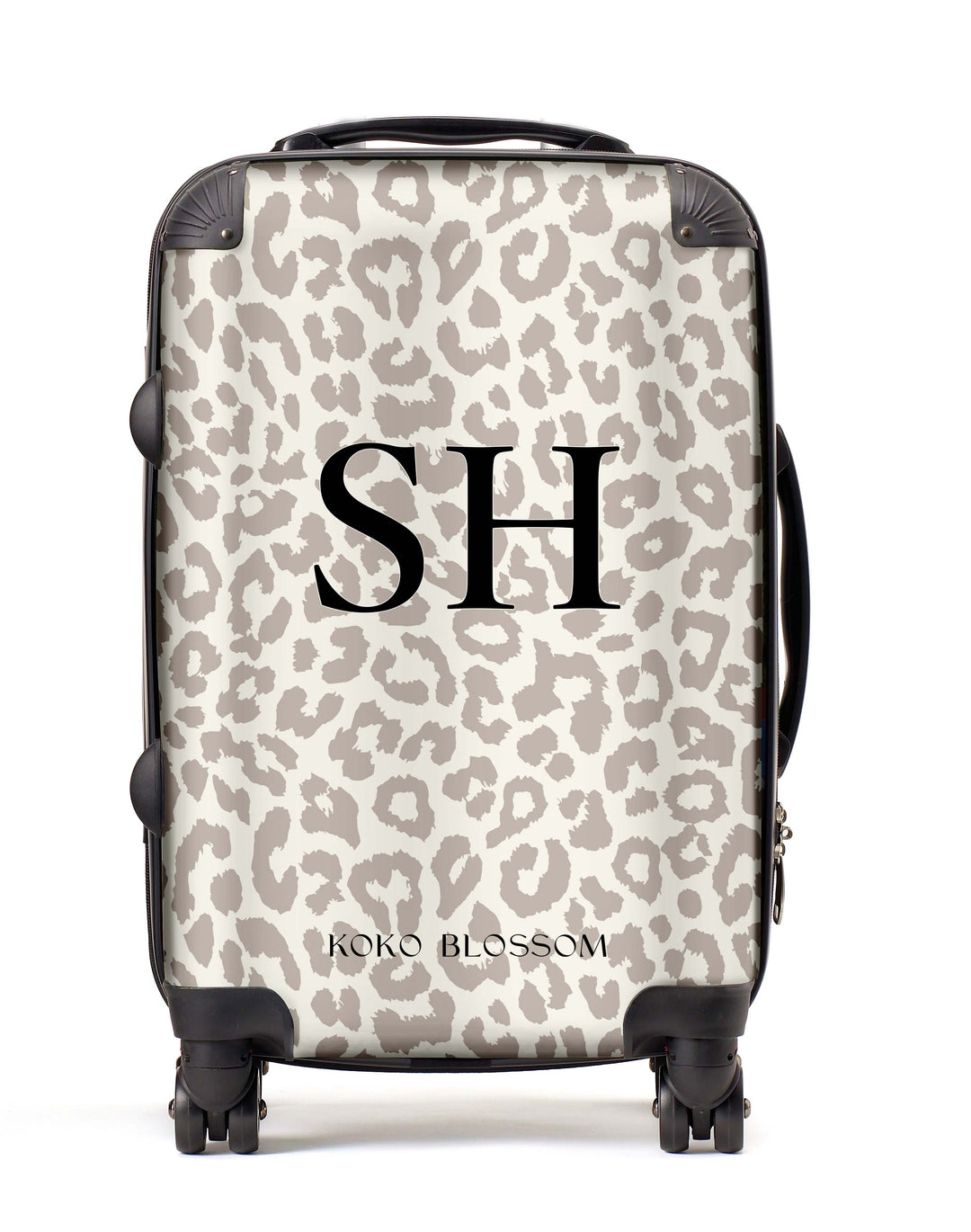 Personalised Suitcase Nude Leopard Print Suitcase Personalised Travel Accessories Luxury Travel Accessories Koko Blossom