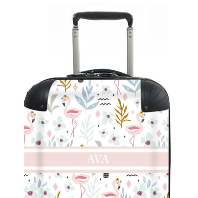 Kids Personalised Suitcase | Flamingo