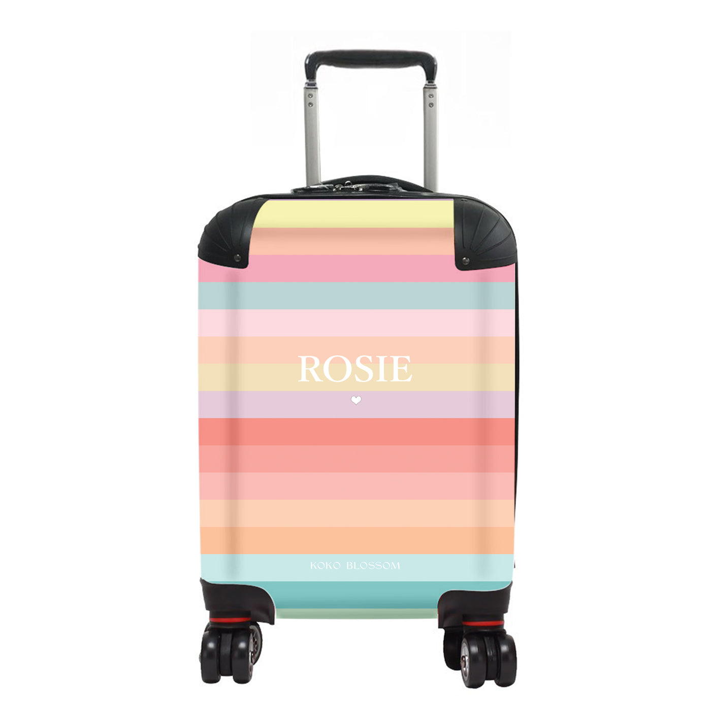 Kids Personalised Suitcase Rainbow Stripe