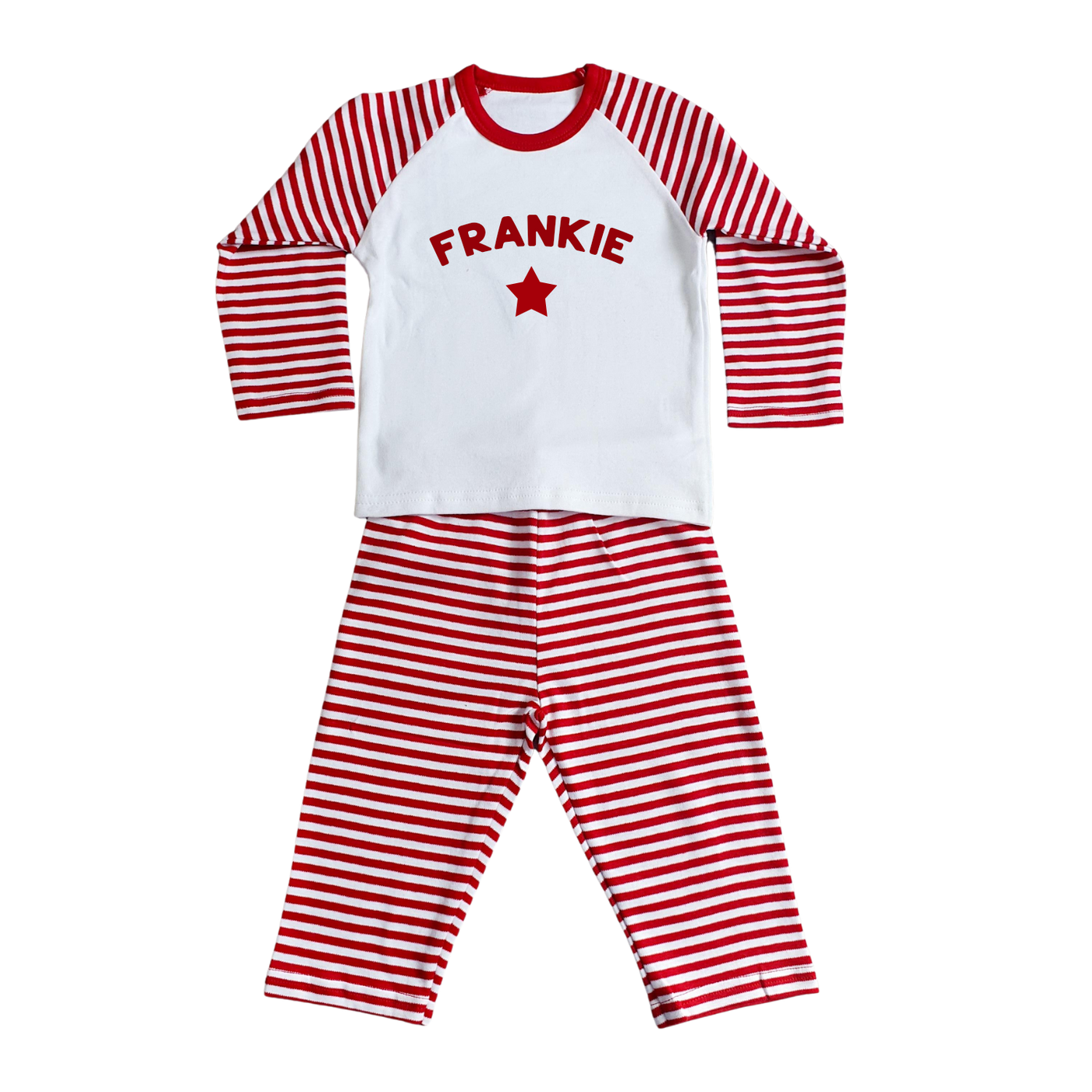 Personalised Red Stripe Pyjamas | Kids