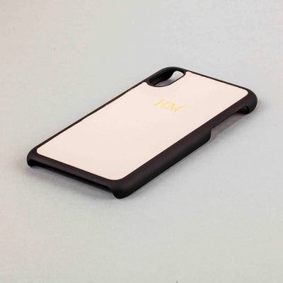 Personalised Saffiano Leather Phone Case | Blush