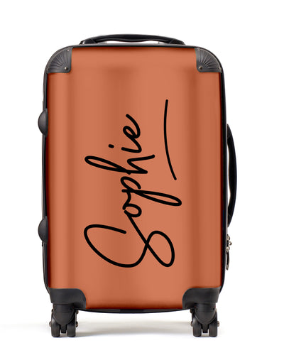 Personalised Suitcase | Signature in Caramel