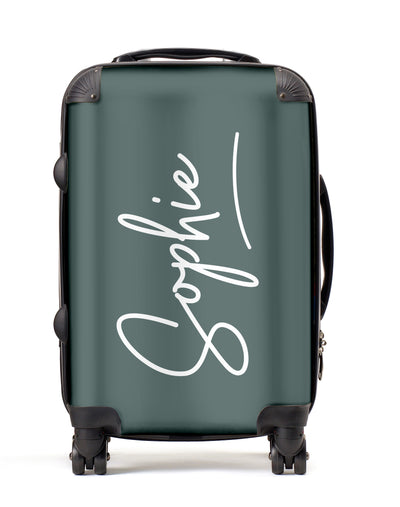 Personalised Suitcase | Signature in Khaki