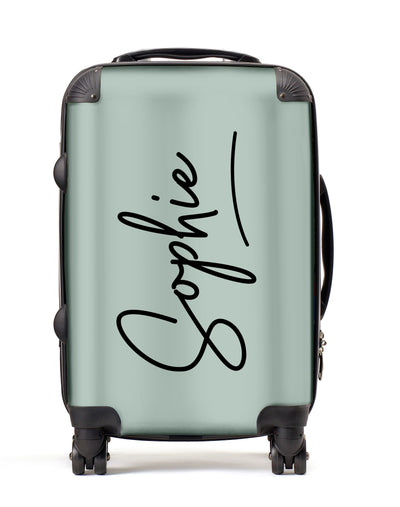 Personalised Suitcase | Signature in Sage