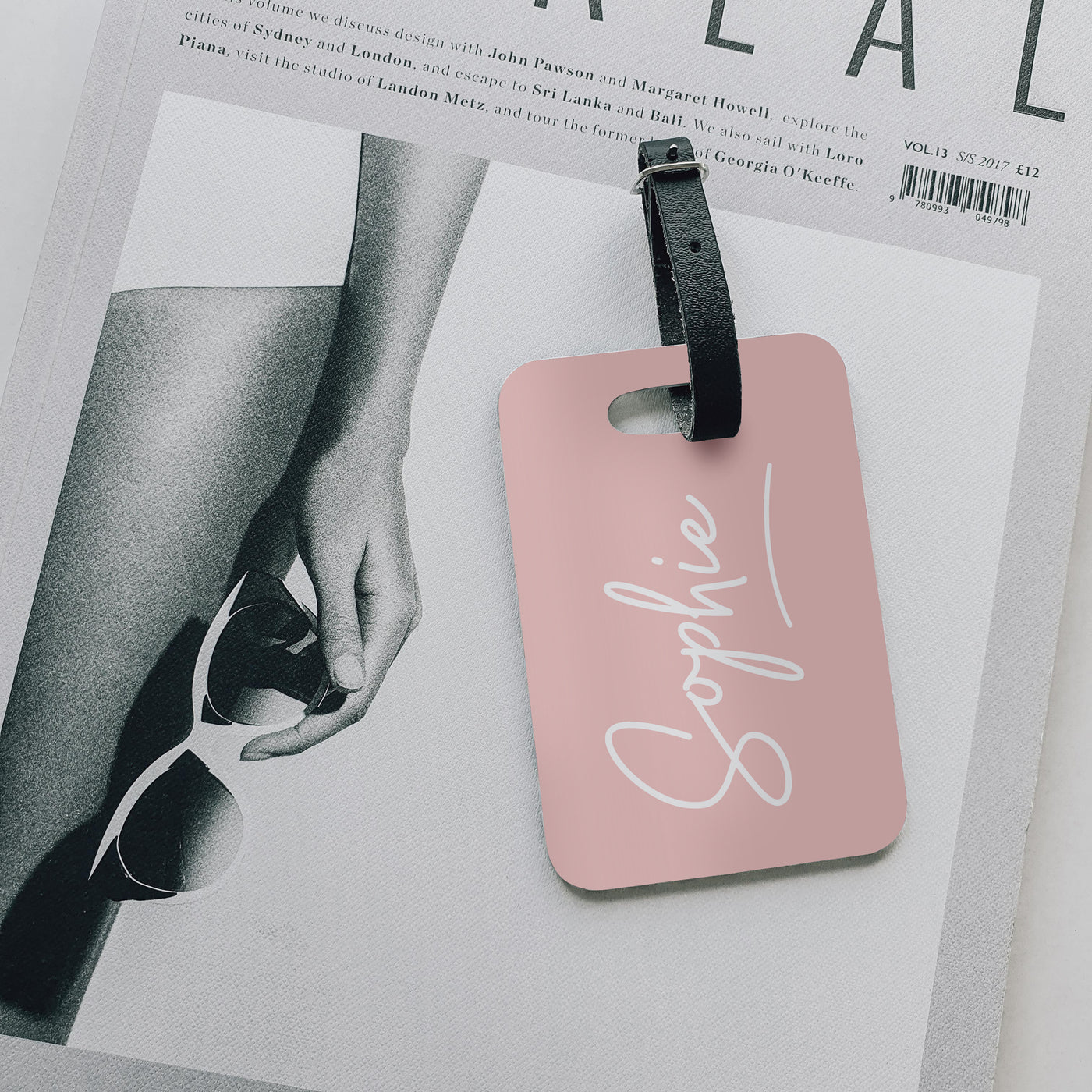 Personalised Luggage Tag | Signature in Blush